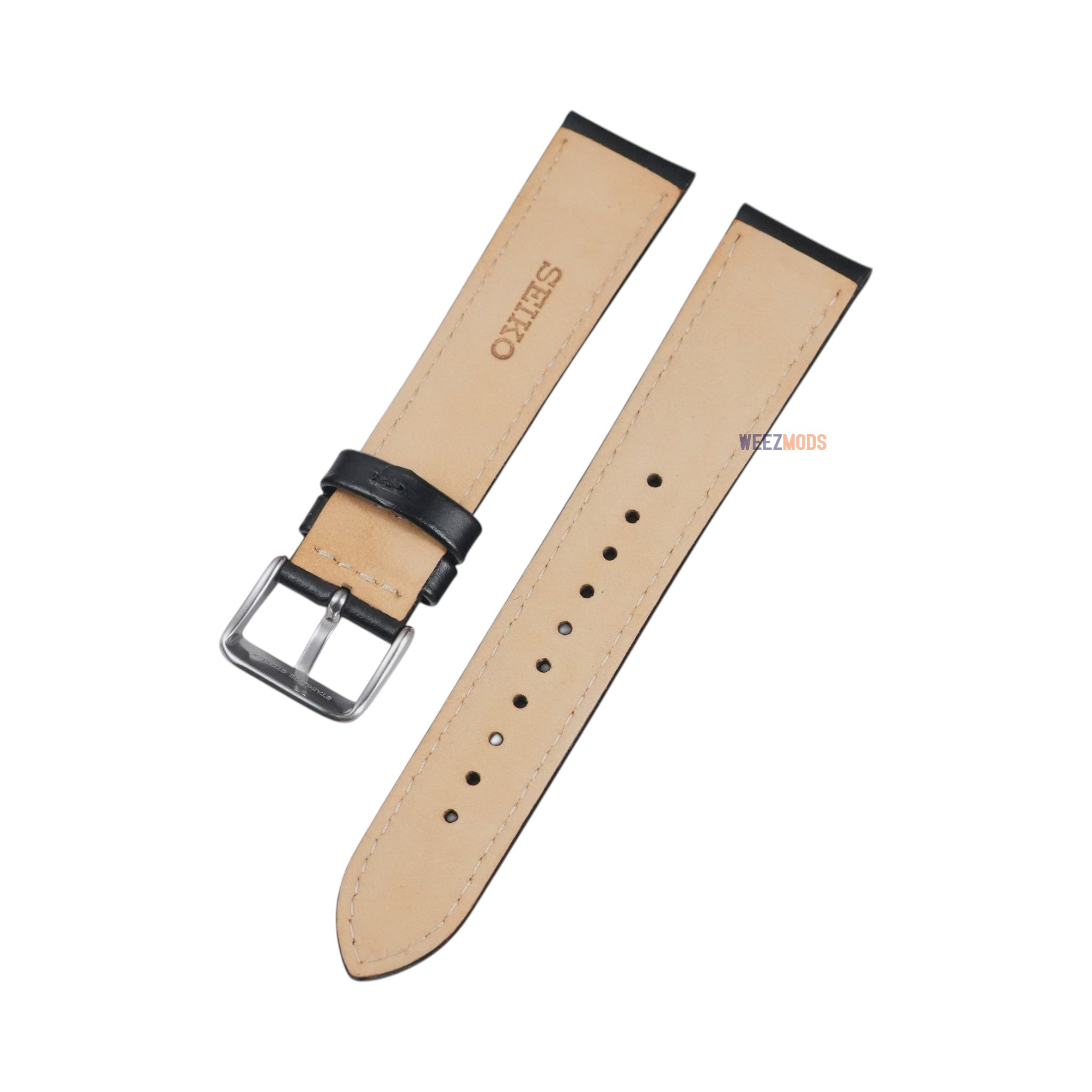 Seiko Presage: 'Cocktail' Plain Black Leather Strap