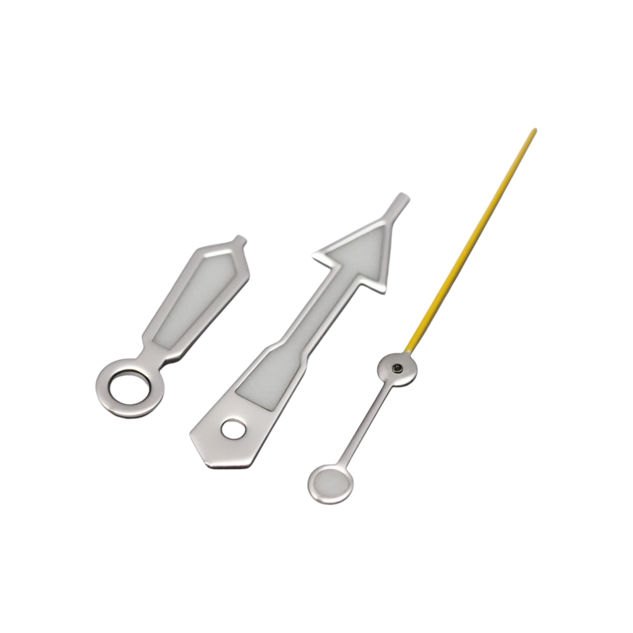 SKX: Polished Silver Hands with Yellow Tip