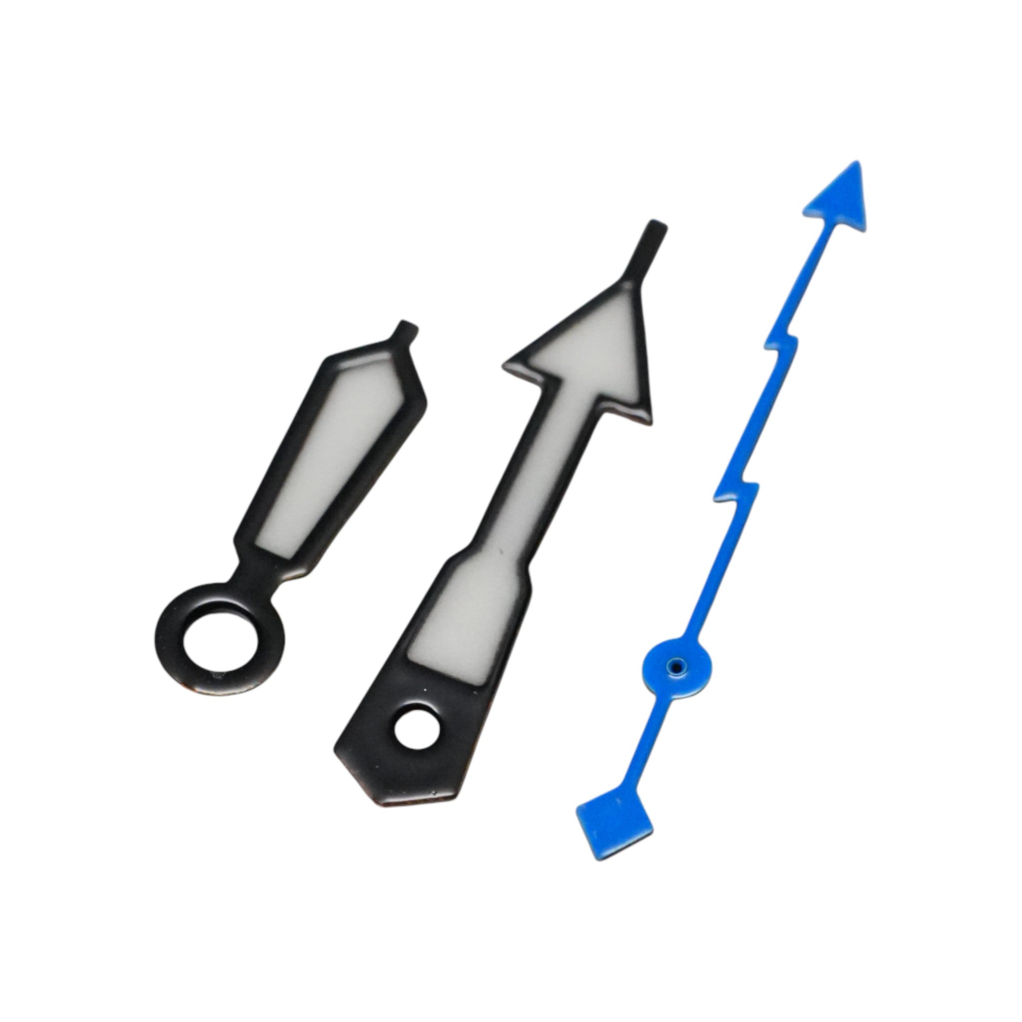 SKX: Polished Black Hands with Blue Lighting