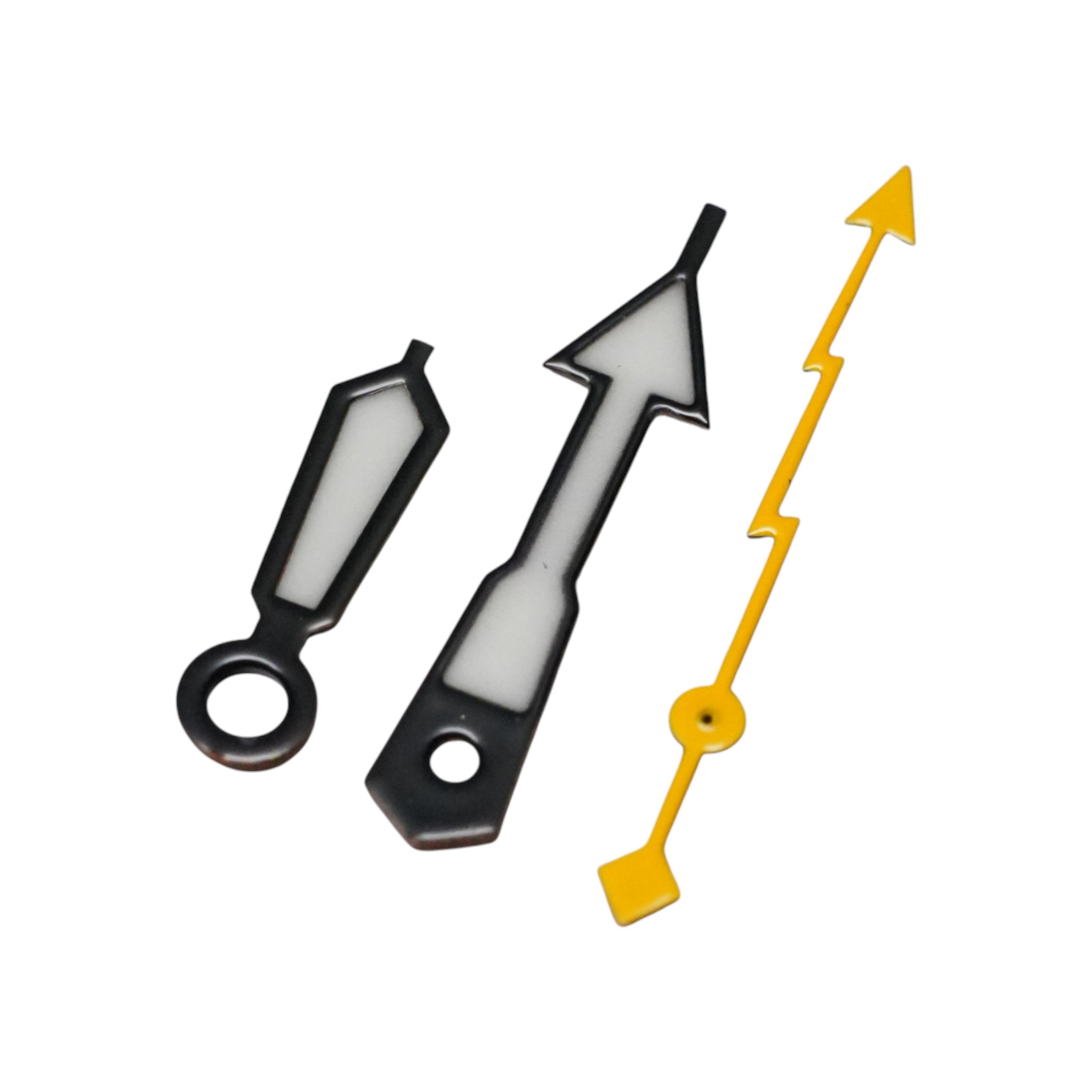 SKX: Polished Black Hands with Yellow Lighting