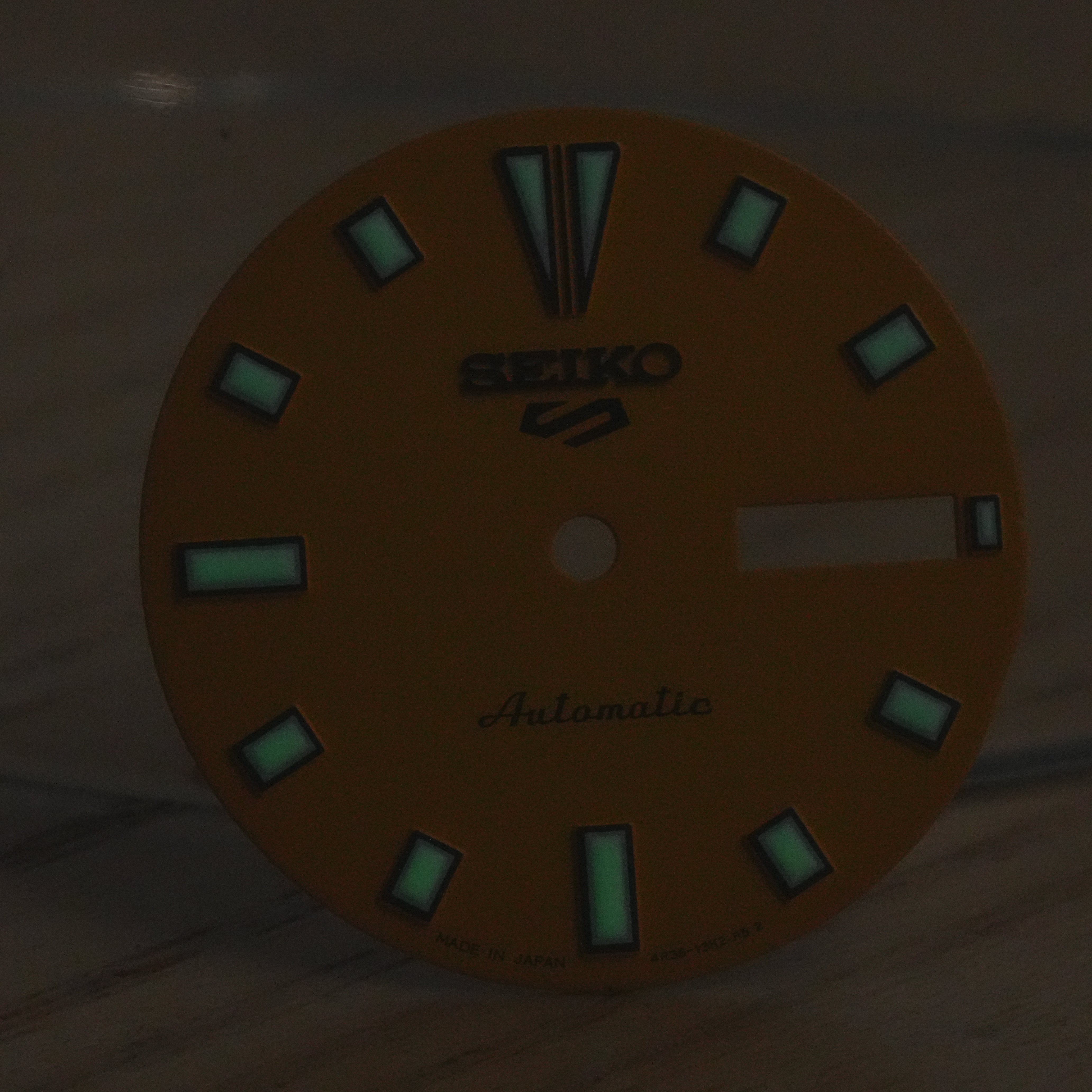 Seiko SBSA "5KX" Matte Yellow OEM Dial