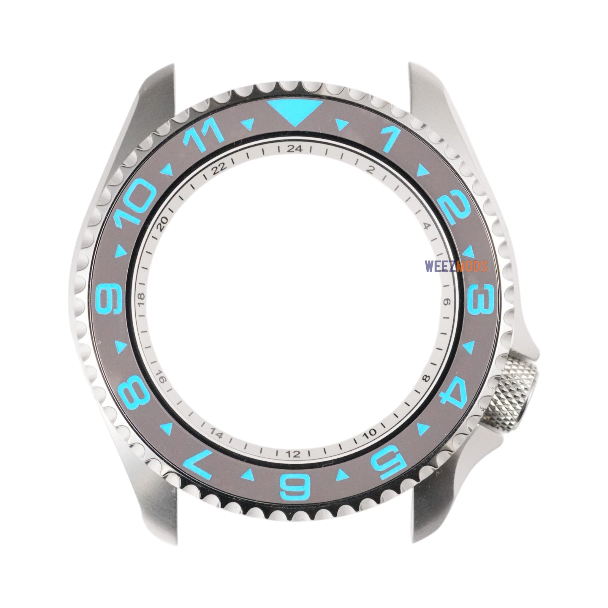 SKX007/SRPD Dual-Time Flat: Gray with Blue Markers