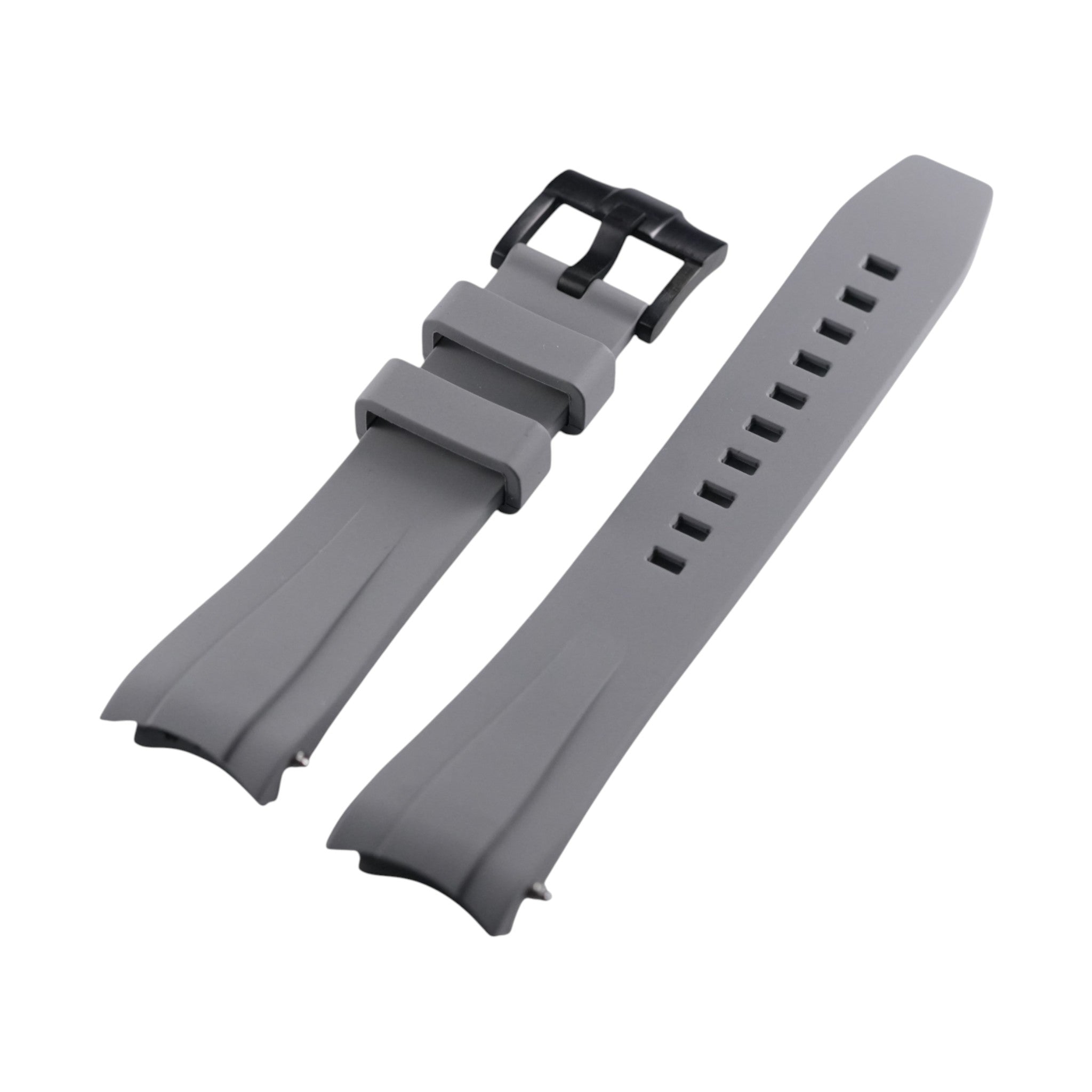 SKX FKM Nautilus V1: Grey Rubber Strap with Black Buckle