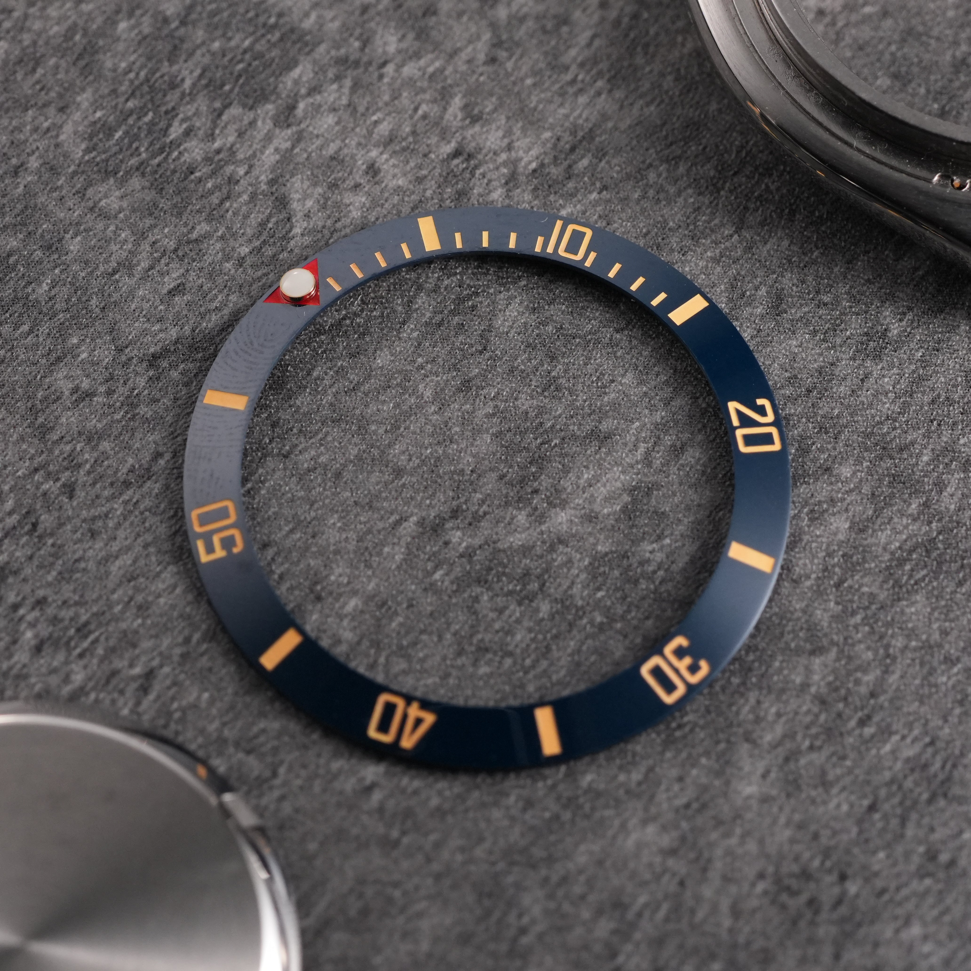 SKX007/SRPD Sub: Aegean in Yellow Gold Markers (Red Pip)