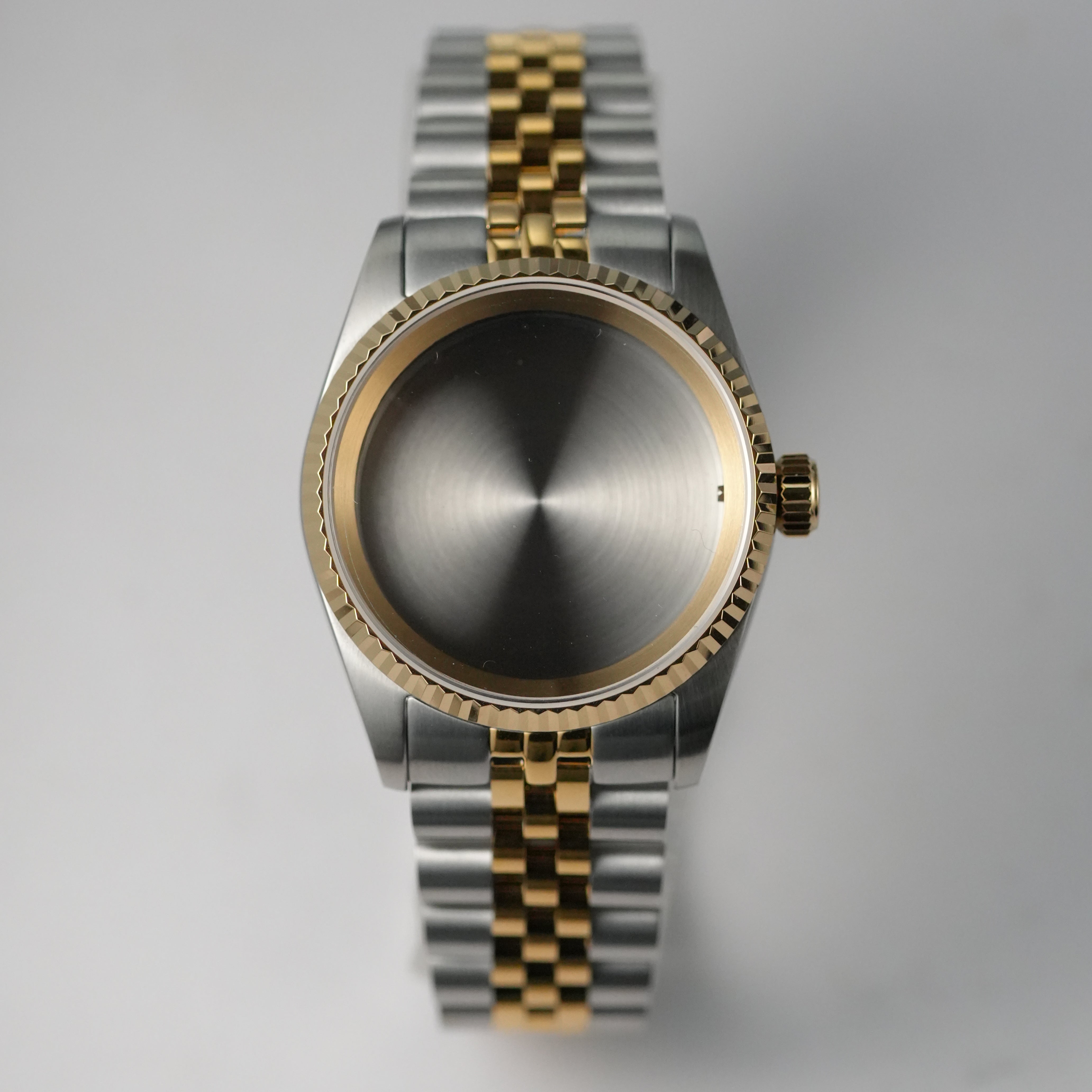 36MM Fluted TT: Brushed Gold Case with Jubilee Bracelet