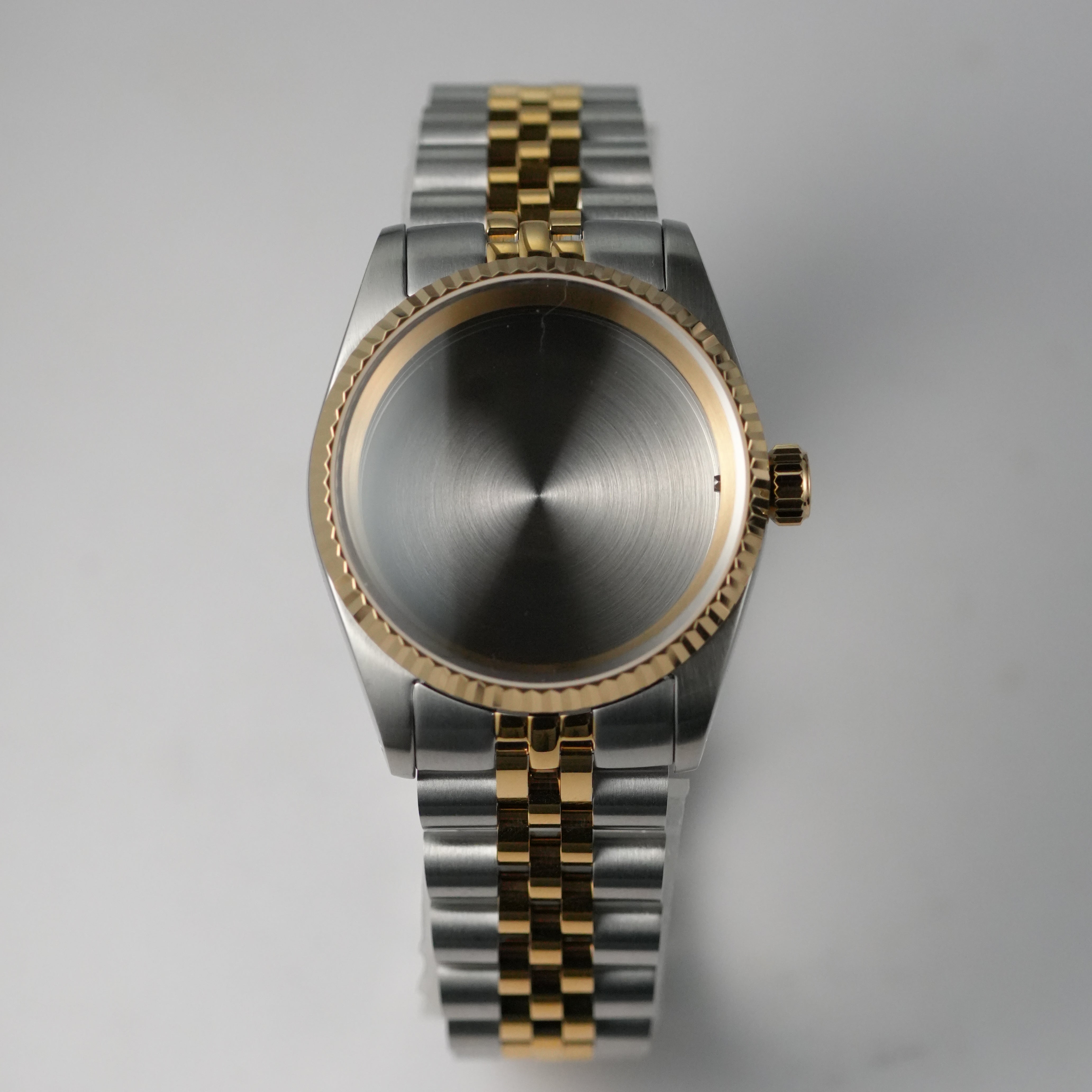 36MM Fluted TT: Brushed Gold Case with Dome & Jubilee Bracelet