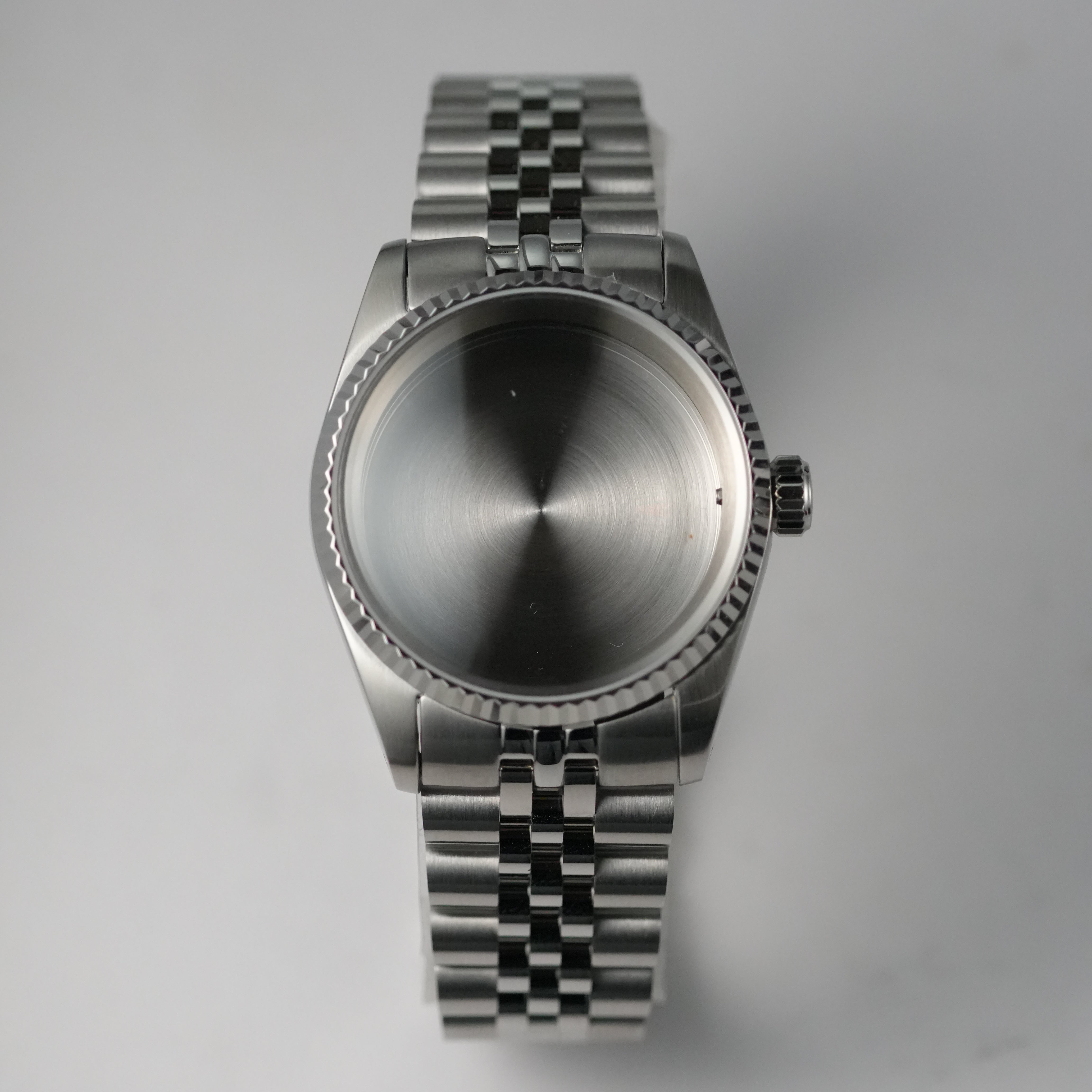 36MM Fluted: Brushed Silver Case with Dome & Jubilee Bracelet