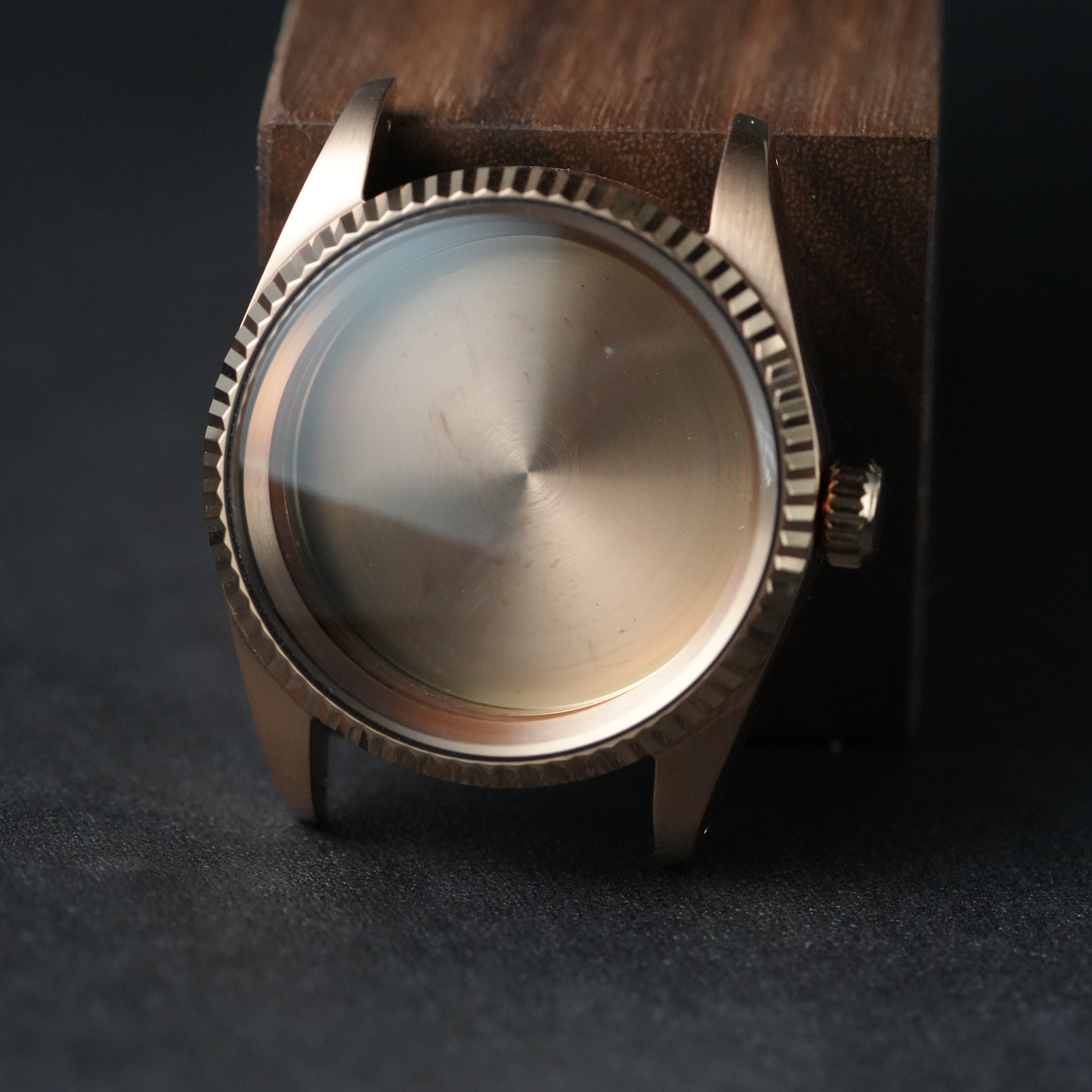 36MM Fluted: Brushed Rose Gold with Dome Case
