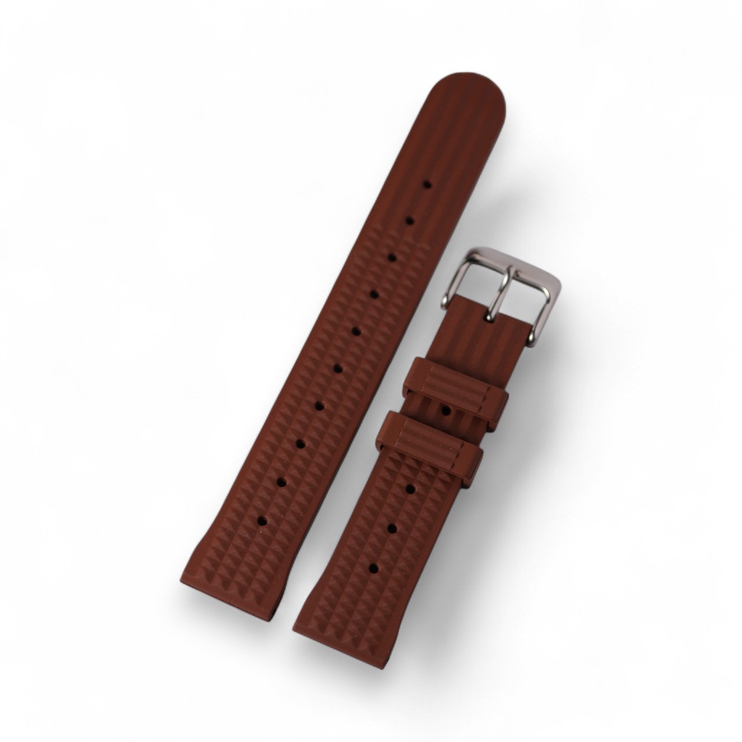 Brown Waffle: FKM Rubber Strap