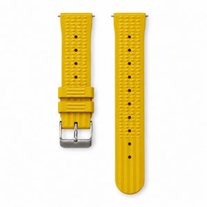 Yellow Waffle: FKM Rubber Strap — studio listing photo