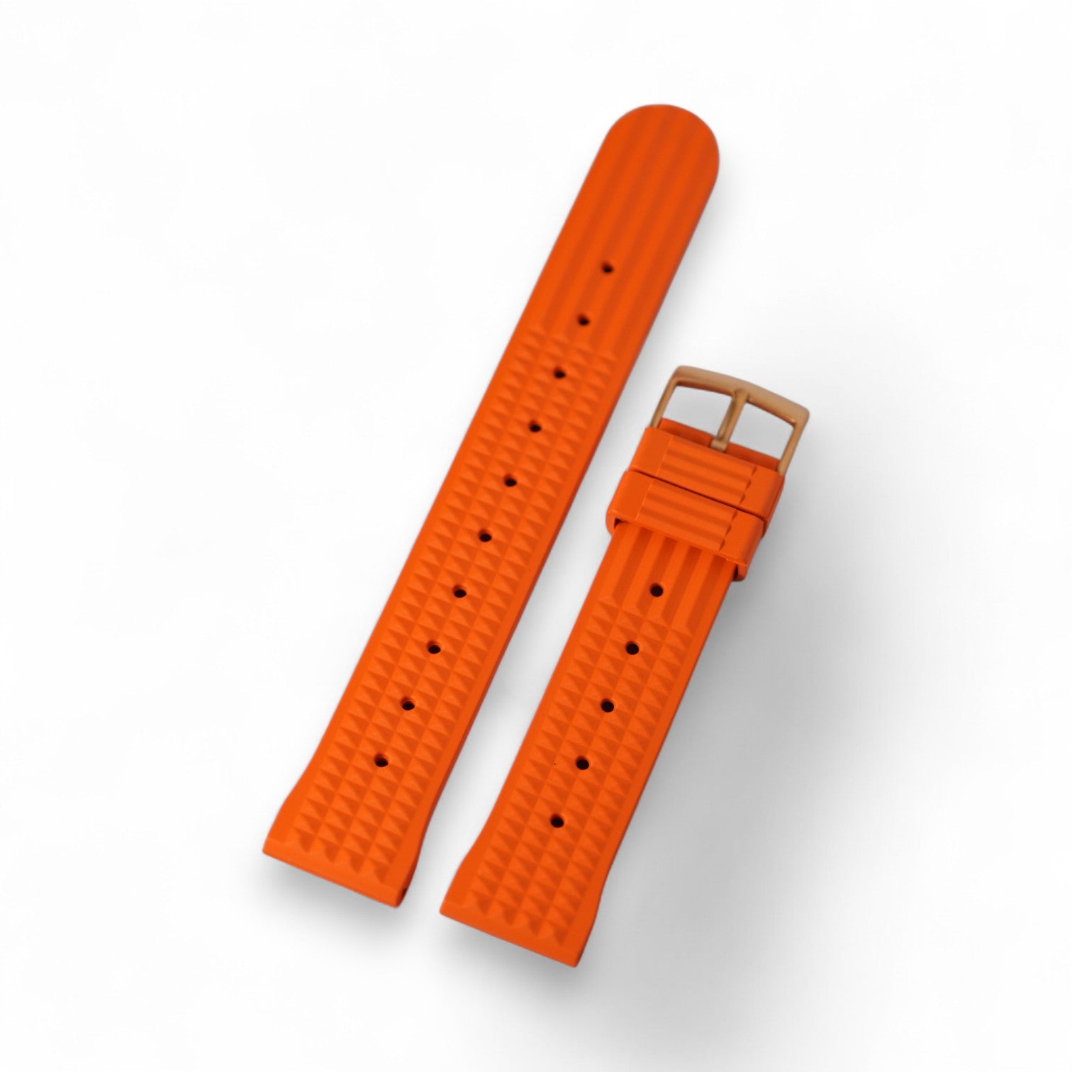 Orange Waffle: FKM Rubber Strap
