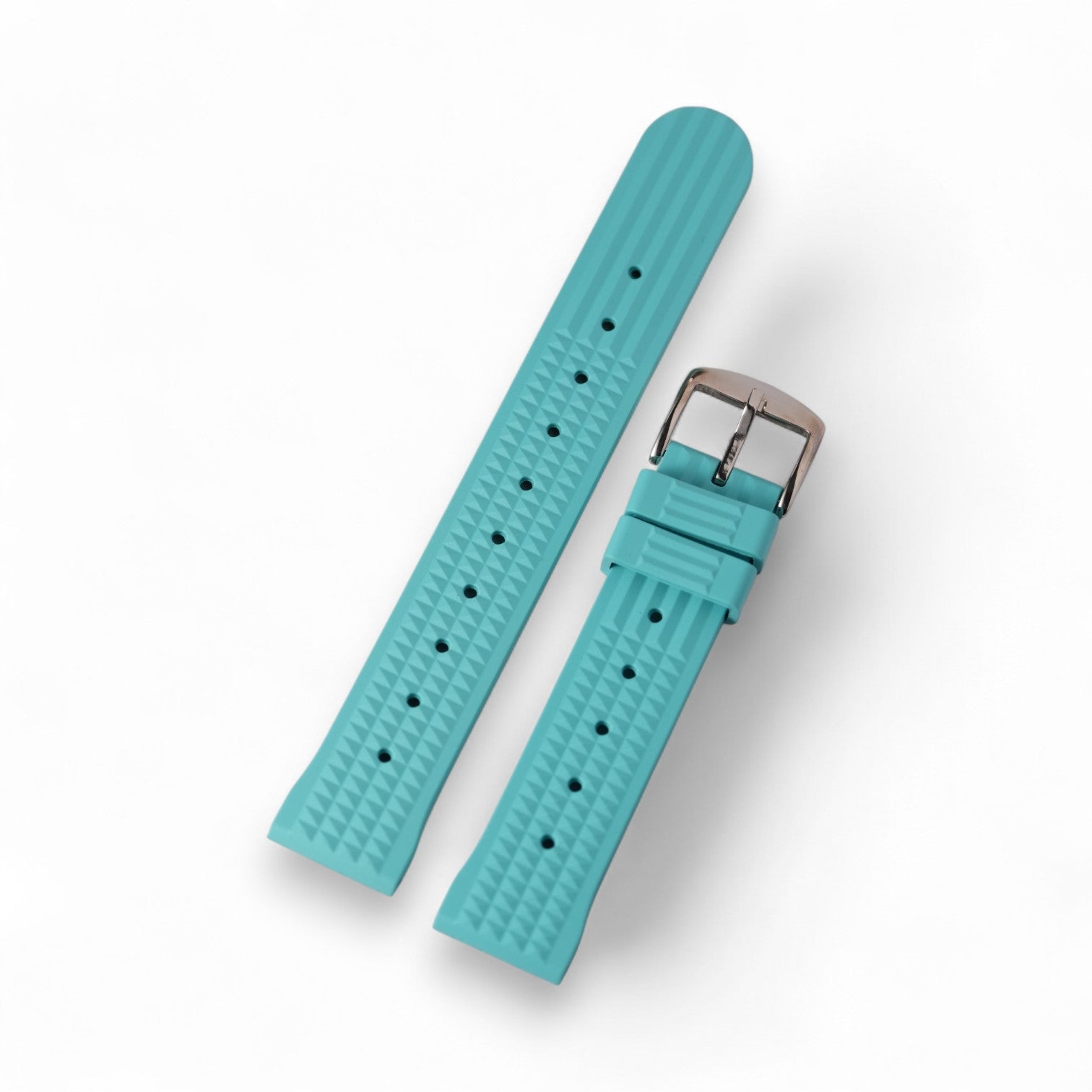 Turquoise Waffle: FKM Rubber Strap
