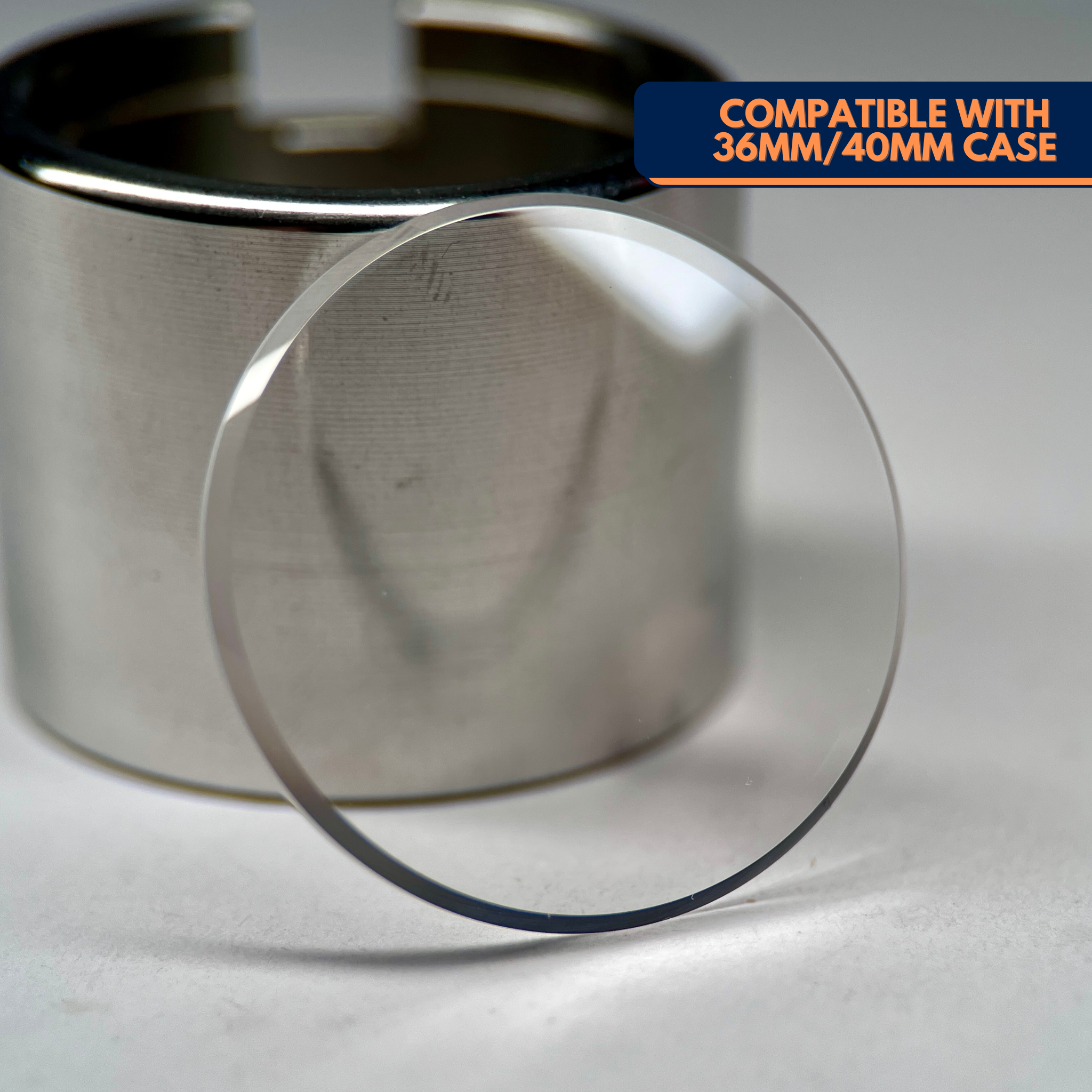 36/40MM: Dome Sapphire Crystal