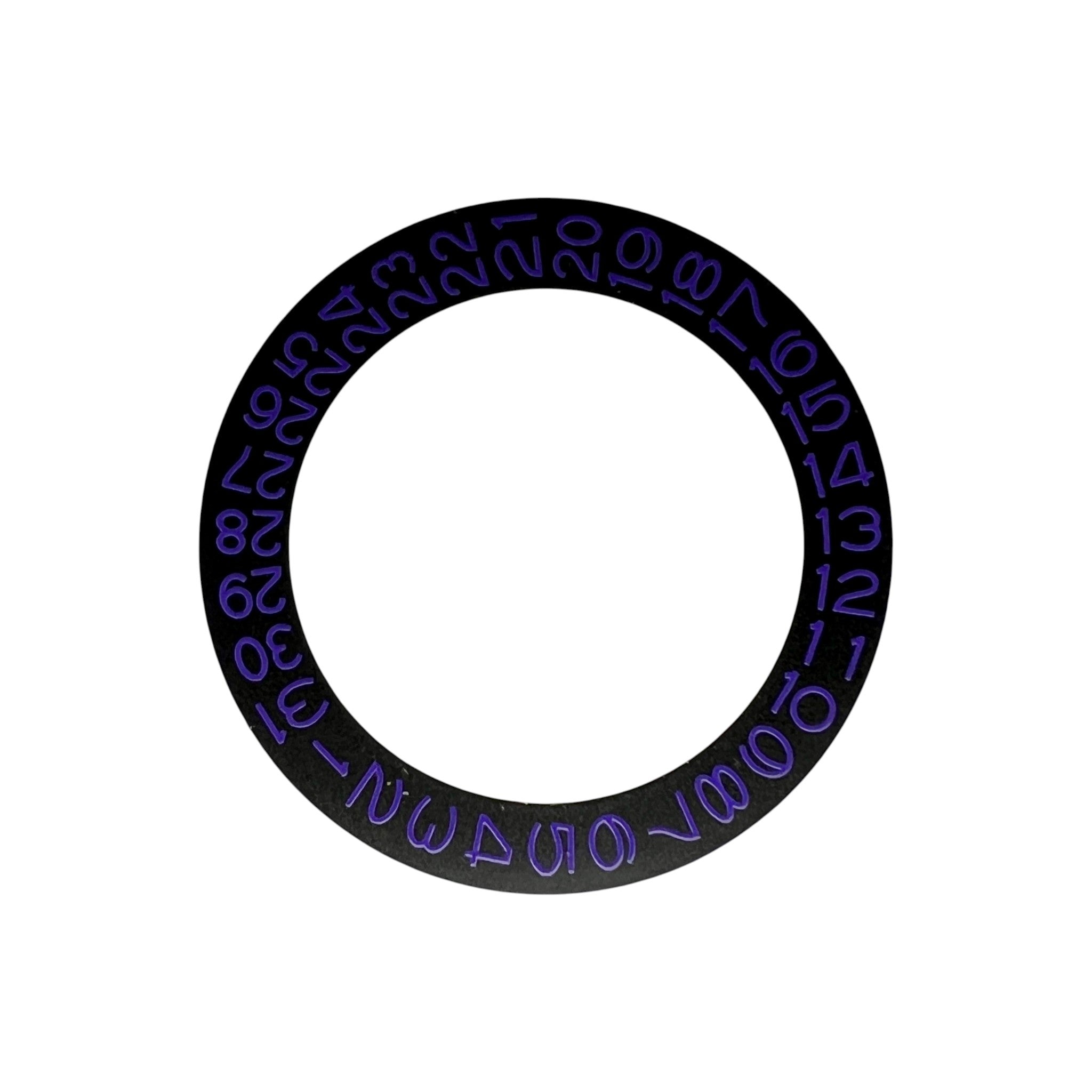 Black Date Wheel: Purple Numerals