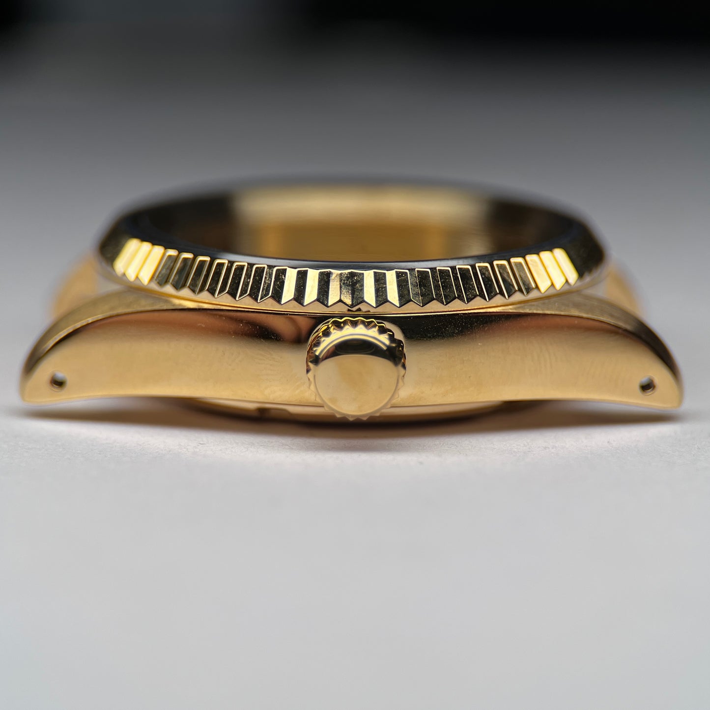 36MM Fluted: Gold Polished Case w/ Presidential Bracelet