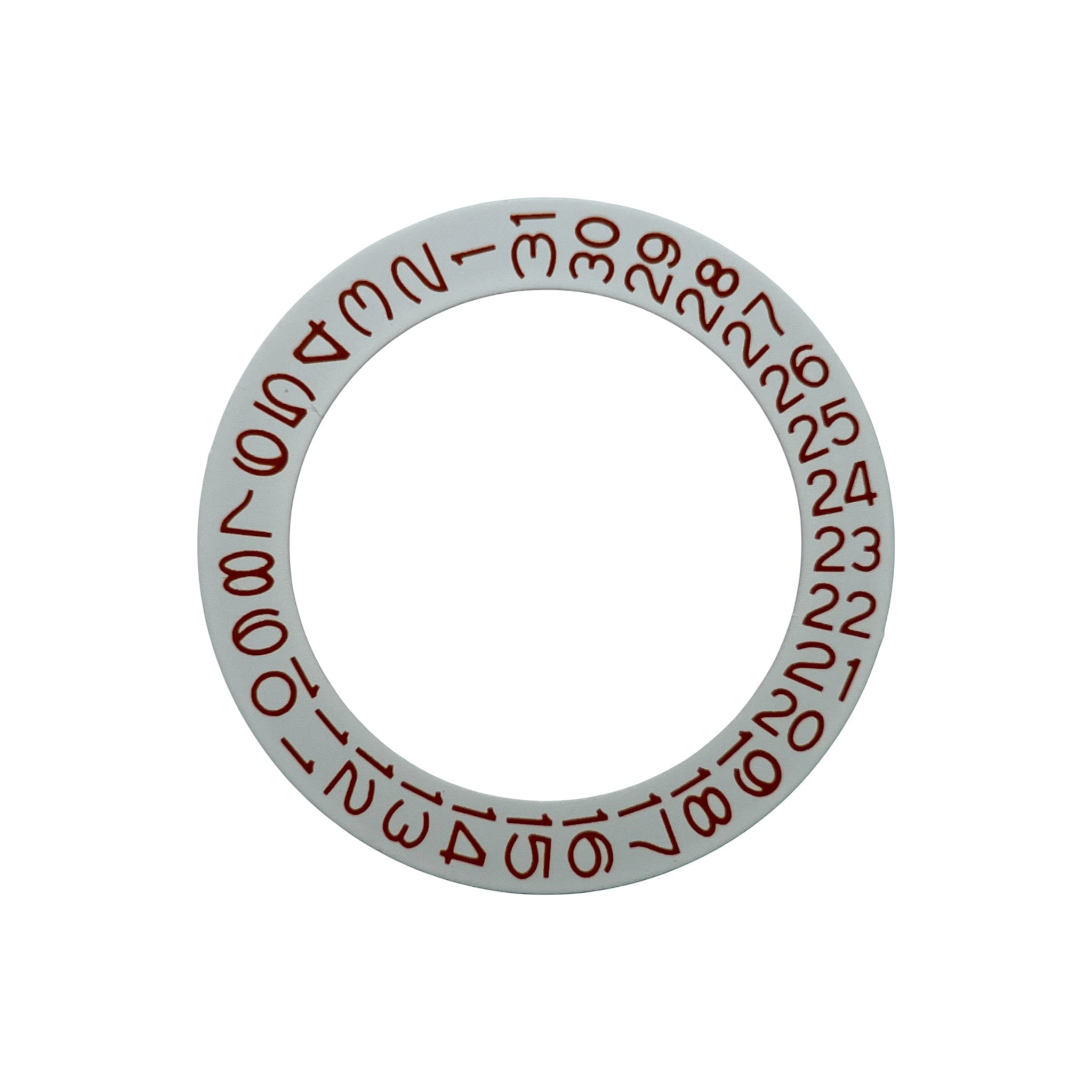 White Date Wheel: Brown Numerals
