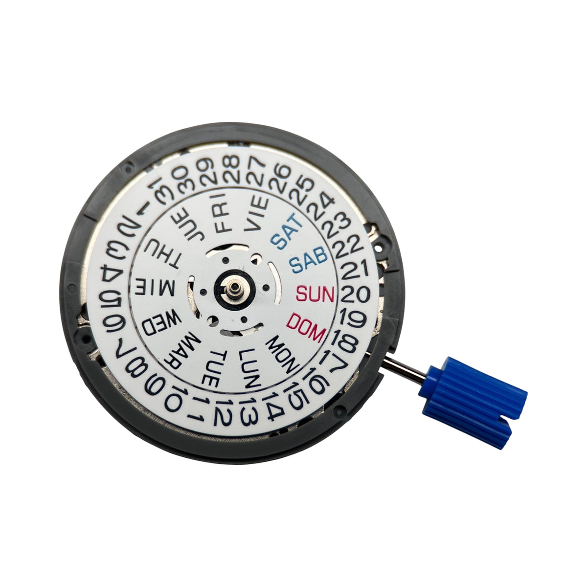 Seiko NH36A: White Day-Date Automatic Movement (3:80" Position)