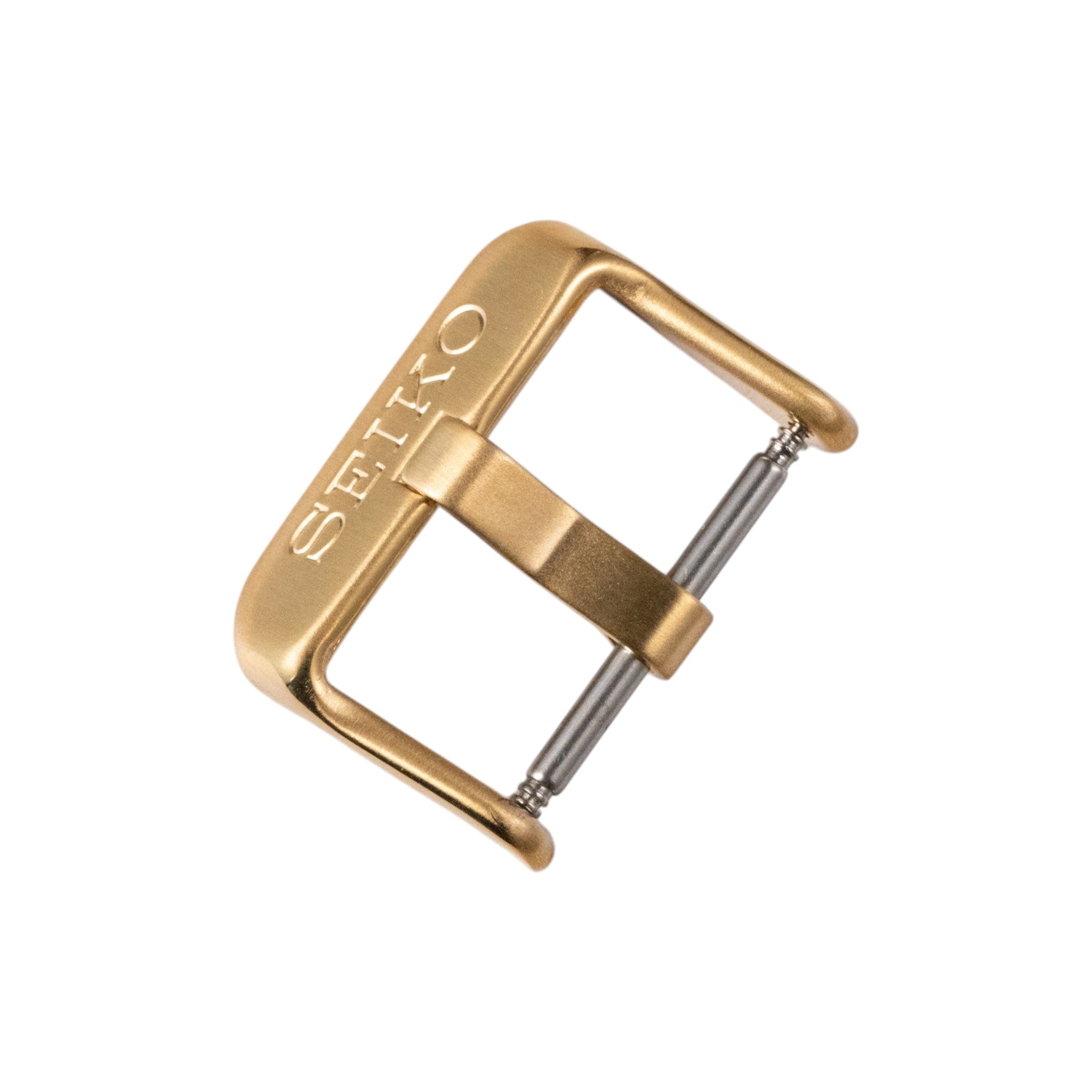 Seiko: Brushed Gold ‘Wide' Tang Buckle (20MM)