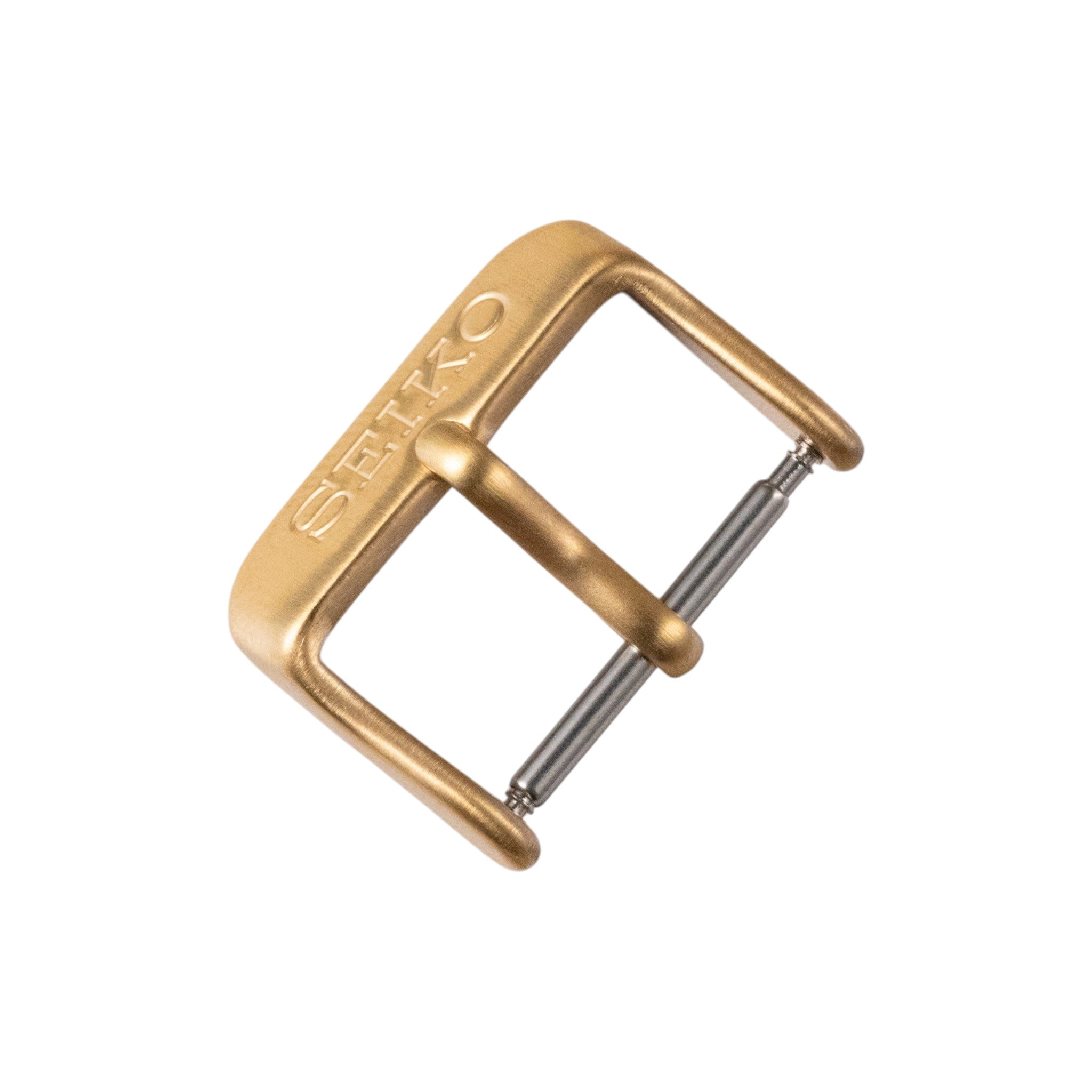 Seiko: Brushed Gold ‘Slim' Tang Buckle (20MM)