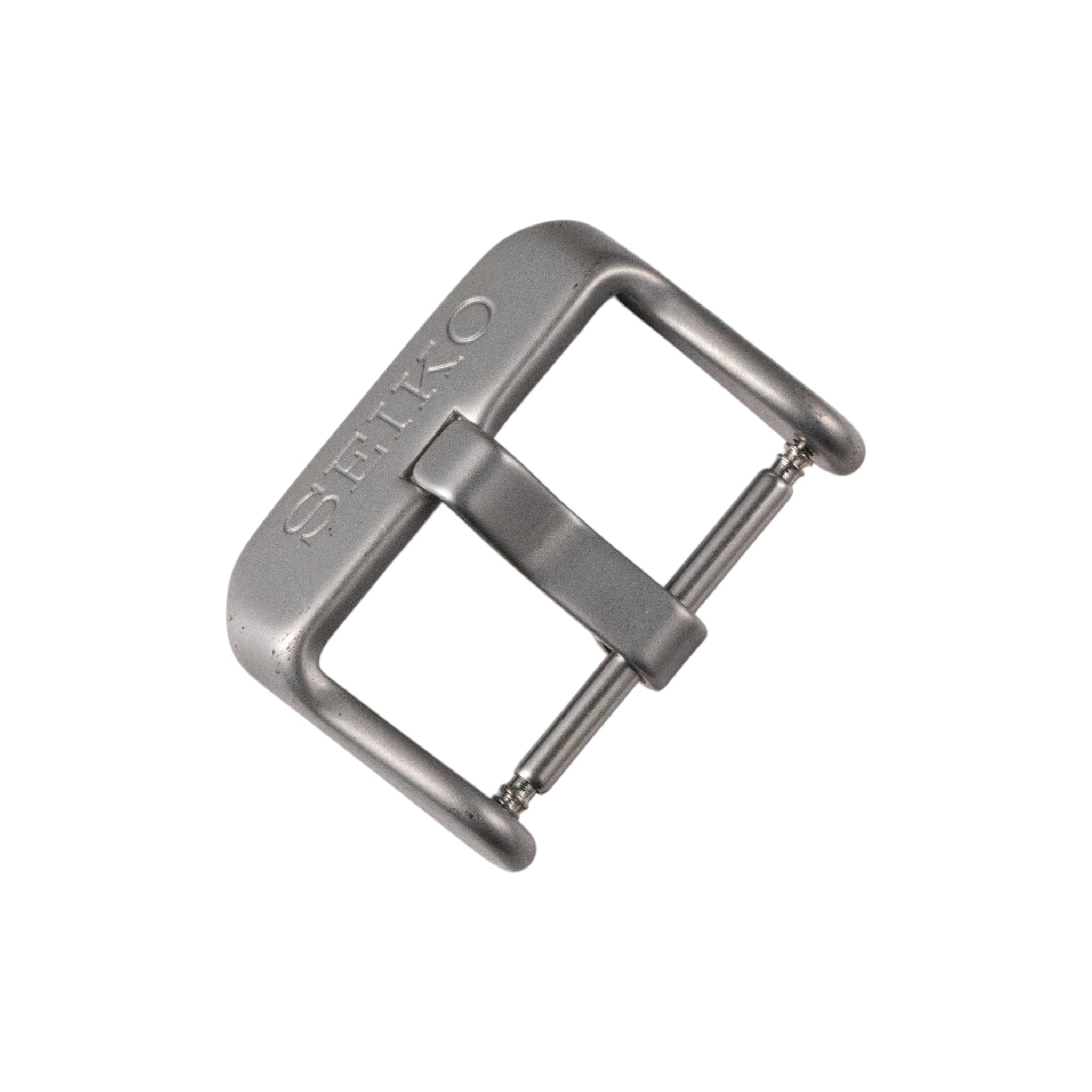 Seiko: Sandblasted Silver ‘Wide' Tang Buckle (20MM)