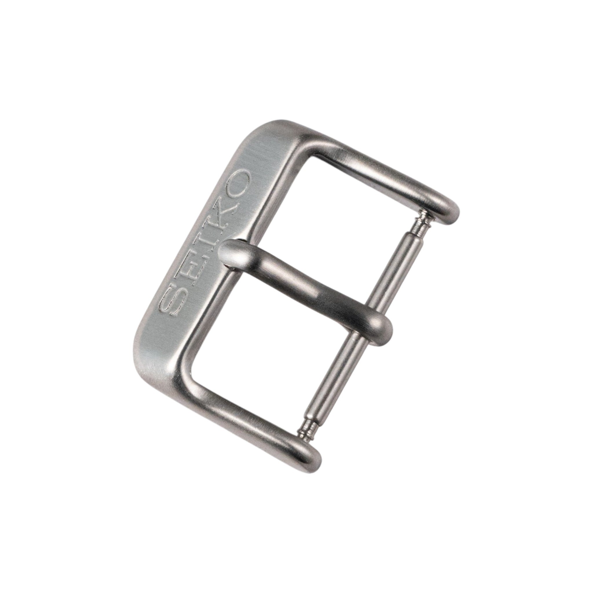Seiko: Brushed Silver ‘Slim' Tang Buckle (20MM)