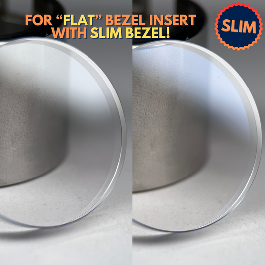 SKX/SRPD "Slim": Flat Sapphire Crystal for Flat Bezel Insert