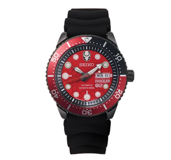 Seiko Envangelion "5KX" EVA-02 OEM Dial