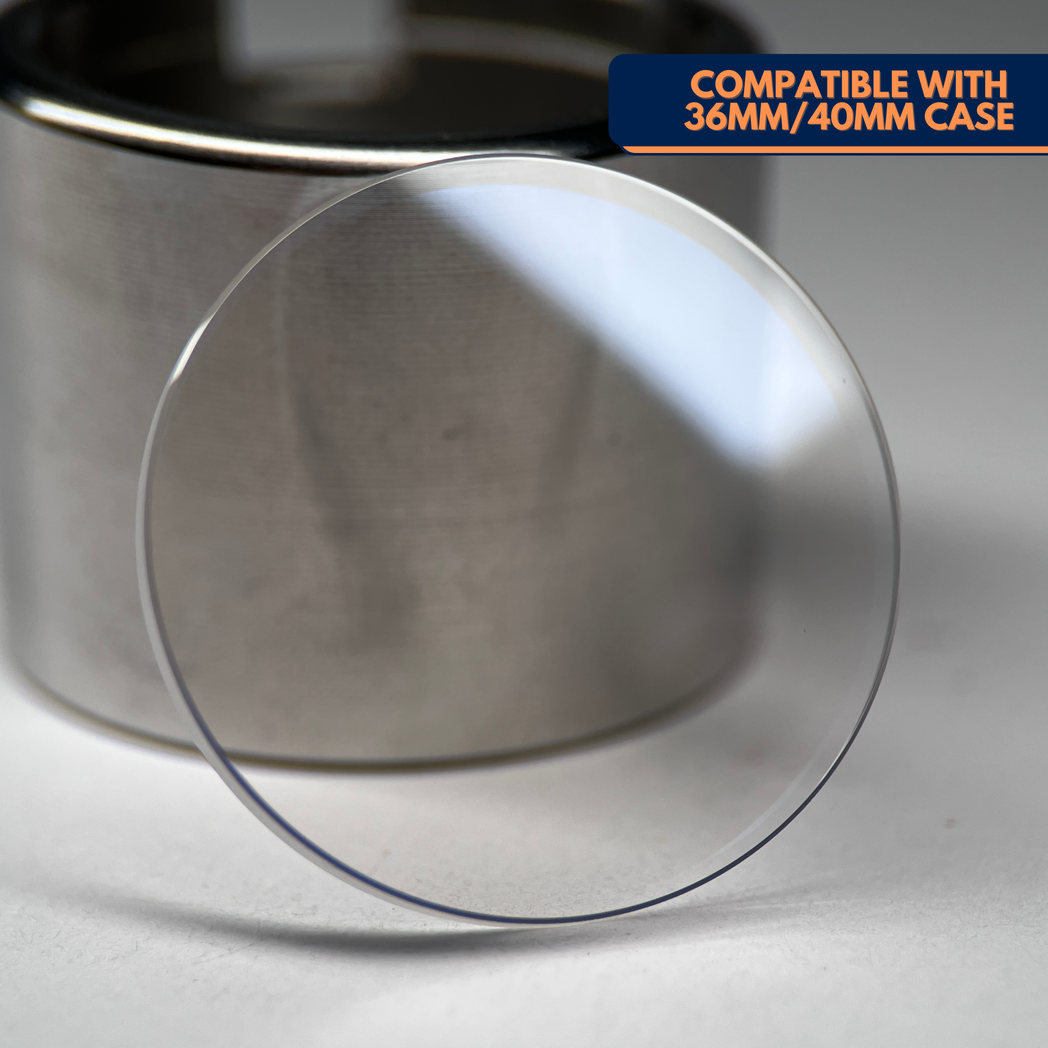 36/40MM: Flat Sapphire Crystal