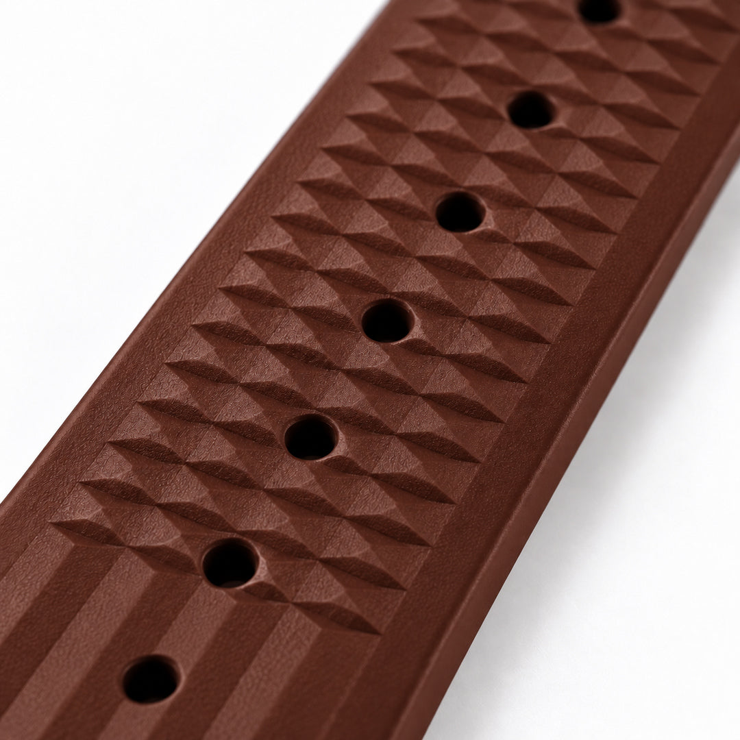 Brown Waffle: FKM Rubber Strap — texture studio photo