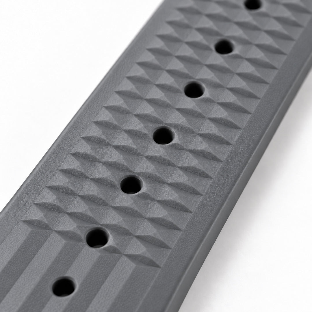 Gray Waffle: FKM Rubber Strap — texture studio photo