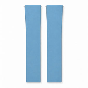 Pastel Blue: CTS Rubber Strap — front view of both strap halves
