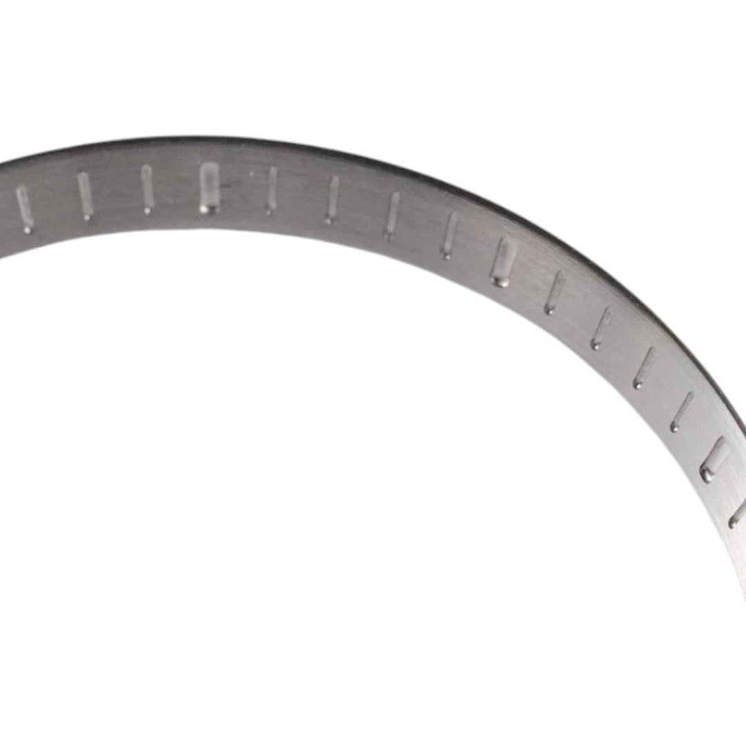 SKX007/SRPD Chapter Ring: Brushed Silver with Lasered Markers β macro detail, close-up crop of the original product photograph