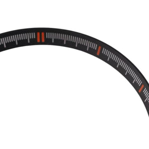 SKX007/SRPD Minutes: Black with Orange Markers — macro detail, close-up crop of the original product photograph