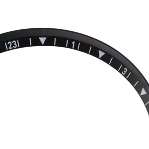 SKX007/SRPD Short GMT: Black with White Markers — macro detail, close-up crop of the original product photograph