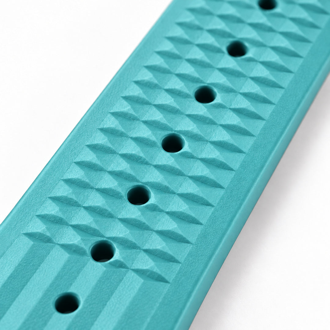 Turquoise Waffle: FKM Rubber Strap — texture studio photo