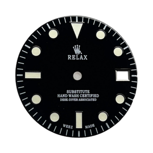Black "Relax" Enamel Dial - Date