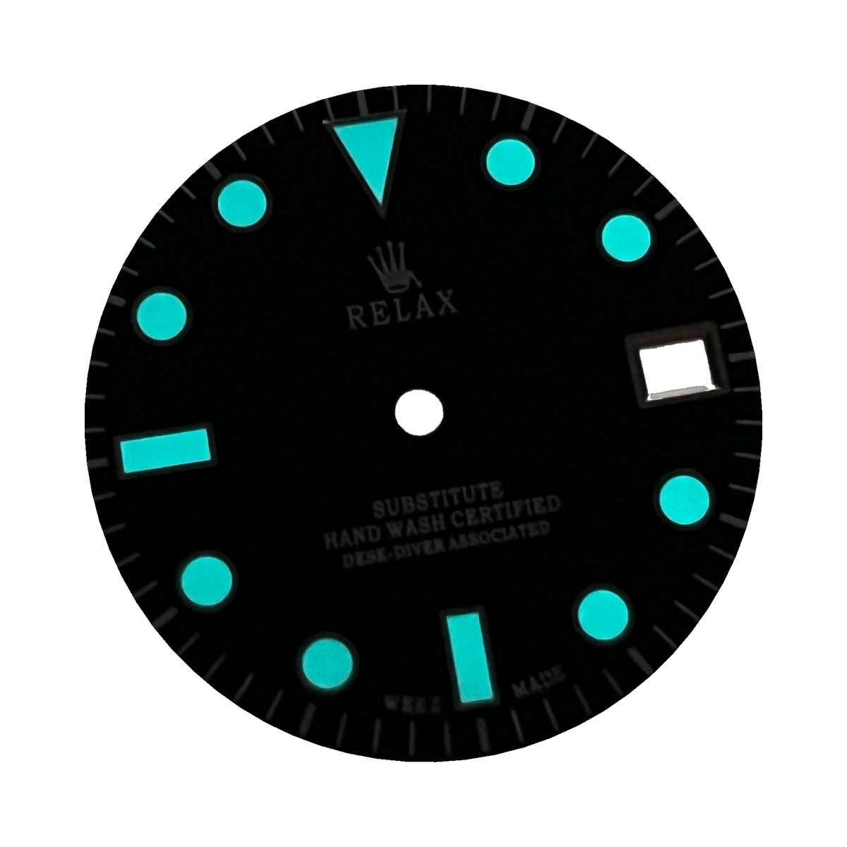 Black "Relax" Enamel Dial - Date