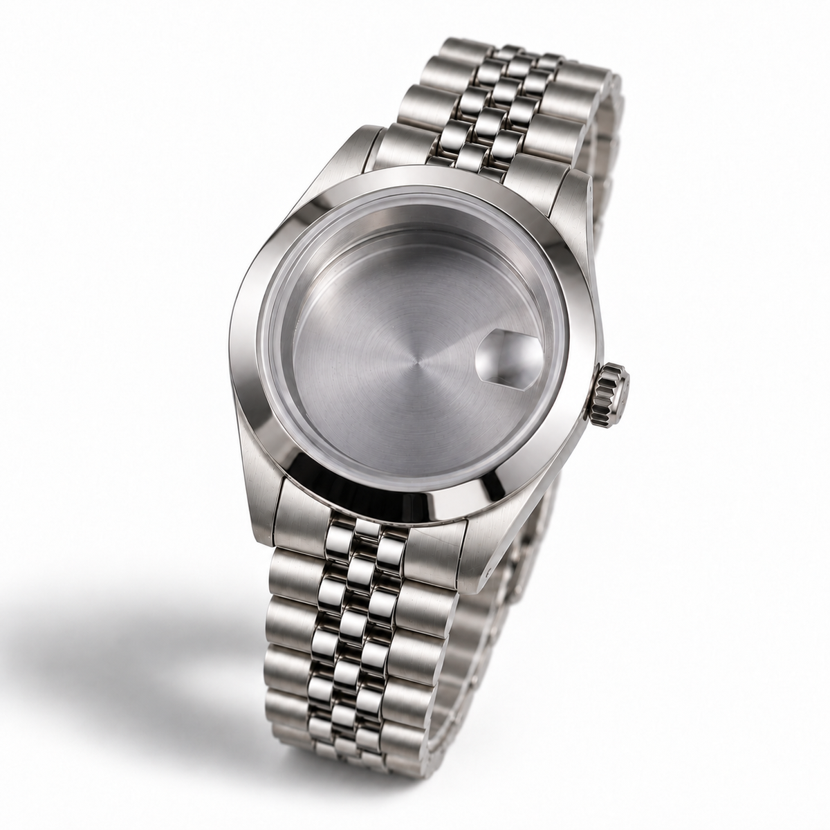 40MM Pilot: Brushed Silver Case with Cyclops & Jubilee Bracelet