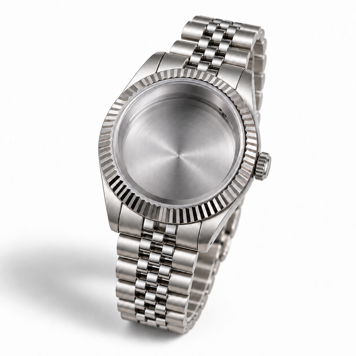 40MM Fluted: Brushed Silver Case with Dome & Jubilee Bracelet