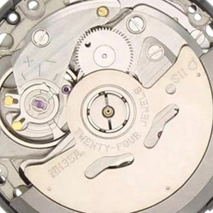 Seiko NH35A: White Date Automatic Movement (3:00" & 3:80" Position) β back macro detail