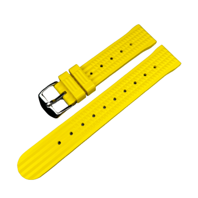 Yellow Waffle: FKM Rubber Strap