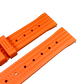 Orange Waffle Rubber Strap