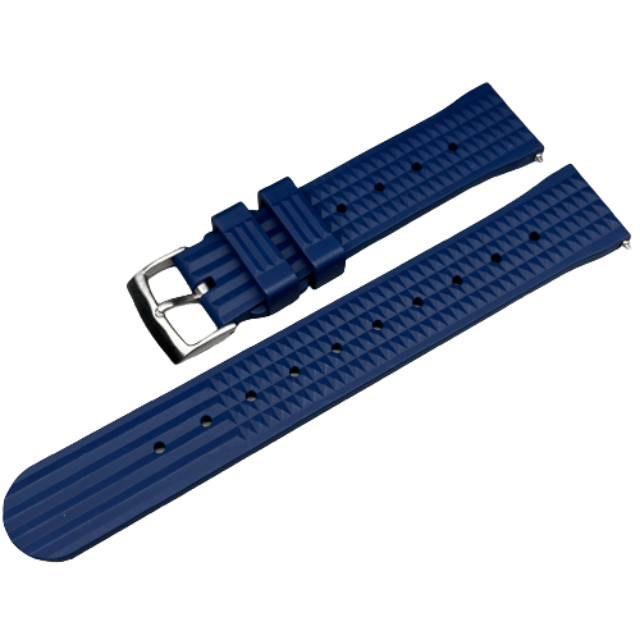 Navy Blue Waffle Rubber Strap