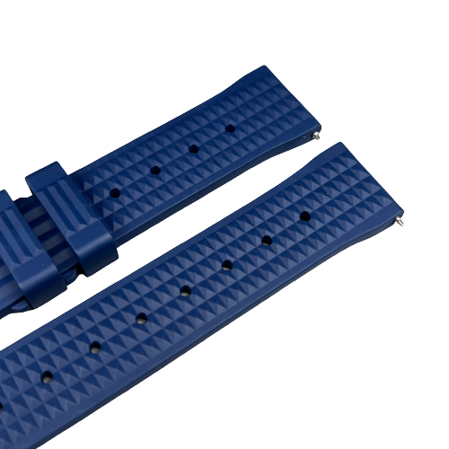 Navy Waffle: FKM Rubber Strap