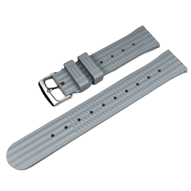 Gray Waffle: FKM Rubber Strap