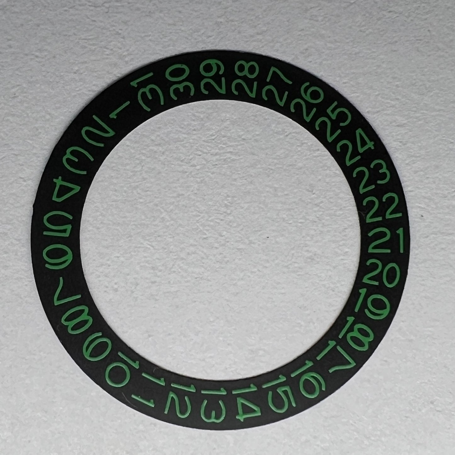 Black Date Wheel: Green Numerals