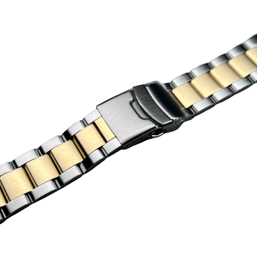 SKX007 Oyster: Silver & Gold Curved-Solid End Links