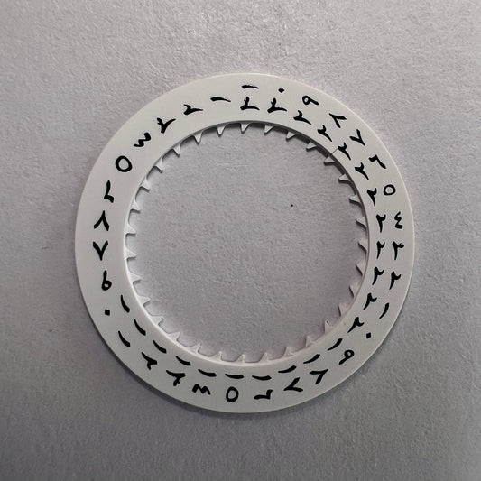 White Arabic Date Wheel: 3:00 & 3.80
