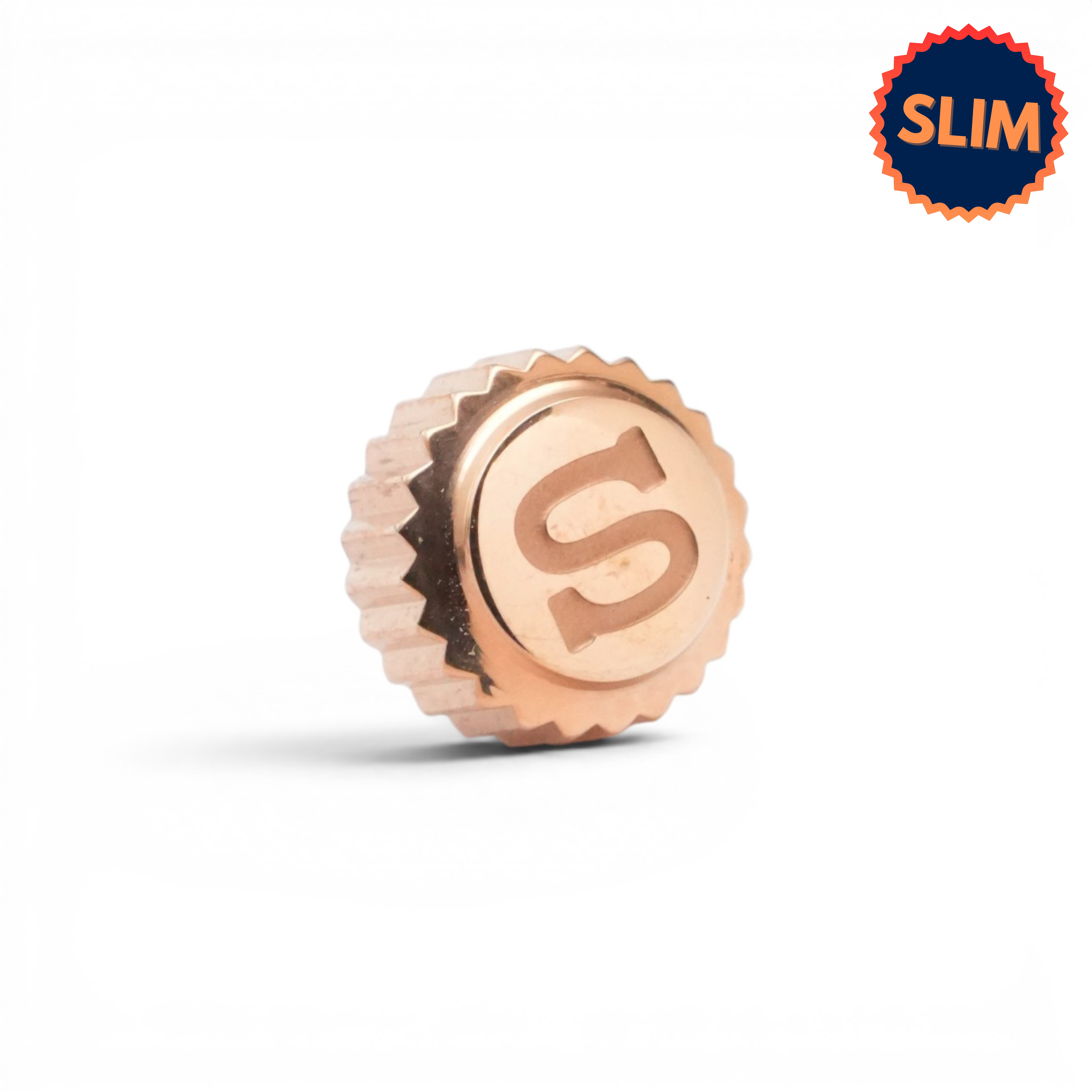 SKX007 Silm Crown: Polished Rose Gold with S