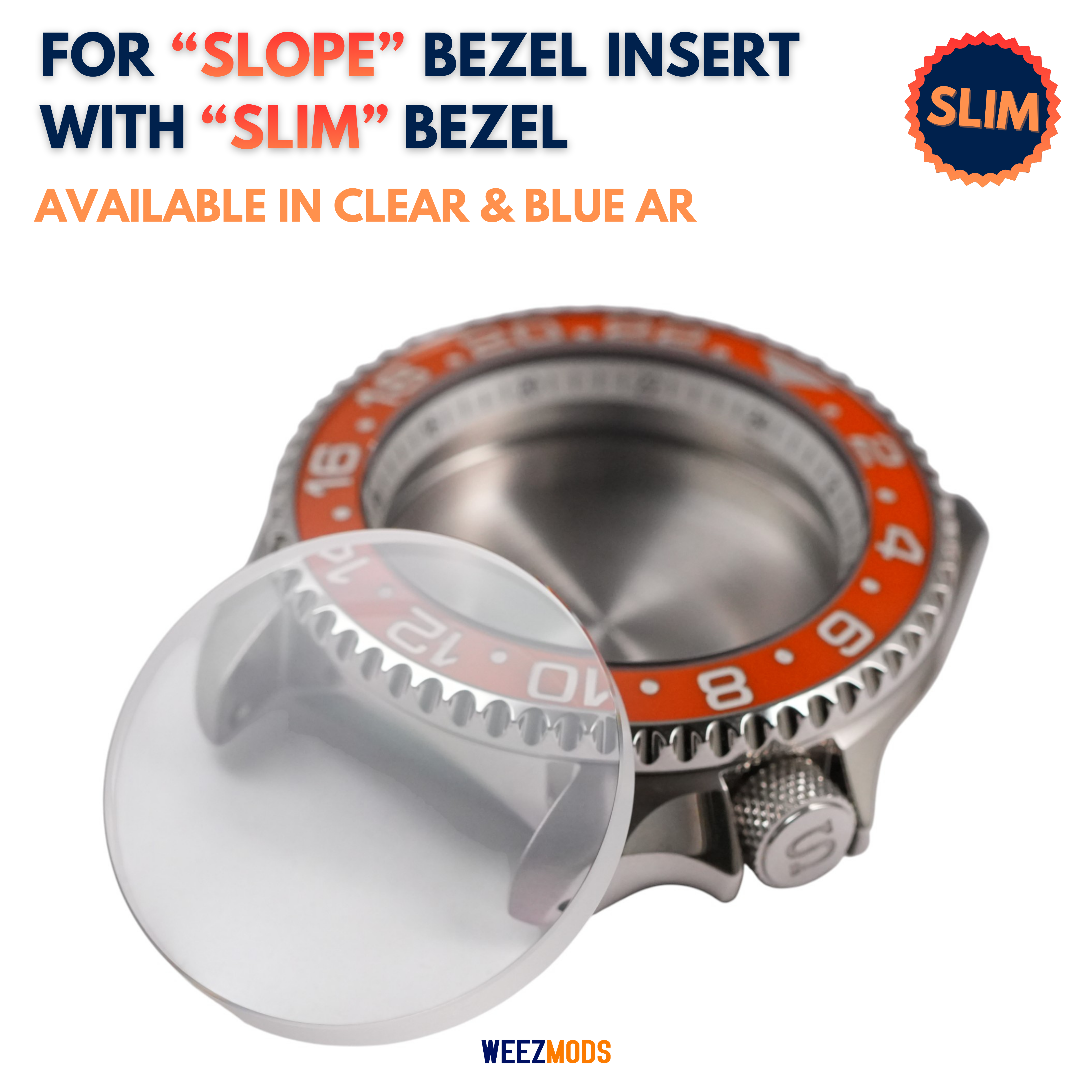 SKX007/SRPD "Slim": Flat Sapphire Crystal for Slope Bezel Insert